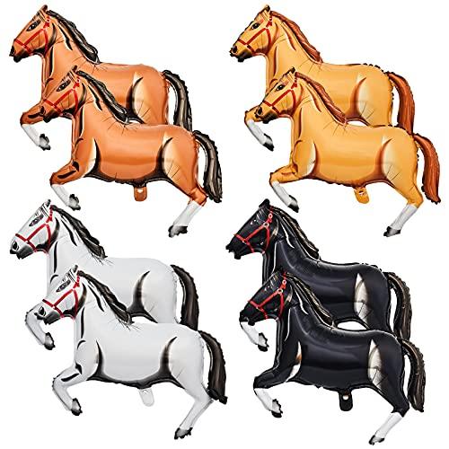 8 Pieces 30 Inches Horse Balloon Horse-Shaped Balloons Aluminum Foil Horse Balloon Horse Themed Party Balloons for Baby Shower - Lasercutwraps Shop