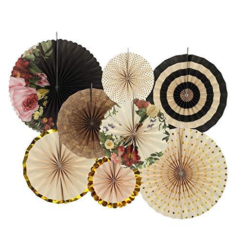Set of 8 Party Hanging Paper Fans Decoration Set for Wedding Birthday Party Mother's Day - Lasercutwraps Shop