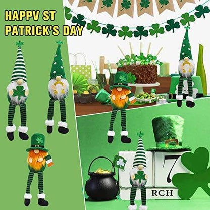 3PCS St Patricks Day Gnome Plush Doll Decoration -Cute St Patricks Day Gifts for Kid - Lasercutwraps Shop