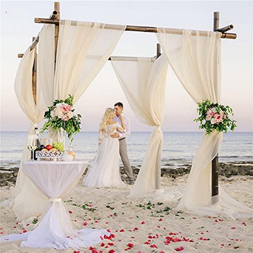 Ivory Wedding Arch Drapes for Wedding Ceremony and Reception - Lasercutwraps Shop