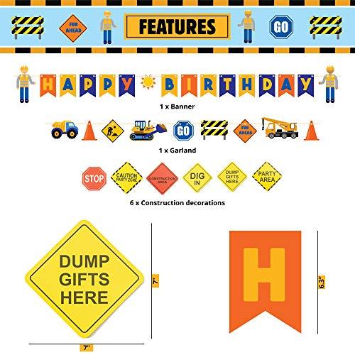 Construction Birthday Party Supplies (Serves 16), Truck Construction Party Supplies - Lasercutwraps Shop