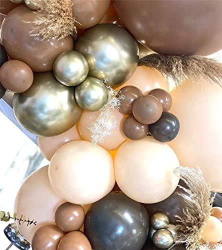 140Pcs Coffee Brown Balloon Arch Kit for Baby Shower Birthday Decorations - Lasercutwraps Shop