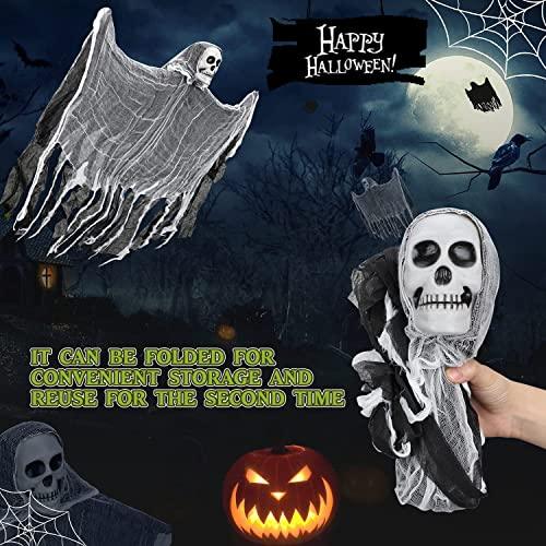 3pcs Hanging Skeleton Halloween Decorations -Hanging Ghost Decorations for Halloween - Lasercutwraps Shop