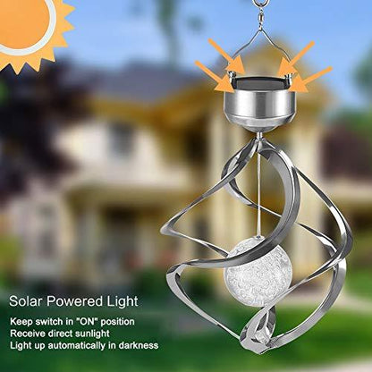 LED Color Changing Solar Revolving Wind Chimes Add a Colorful Wind Chime to Your Place - Lasercutwraps Shop