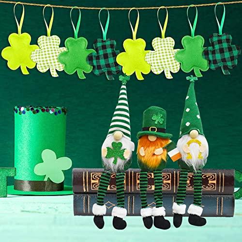 3PCS St Patricks Day Gnome Plush Doll Decoration -Cute St Patricks Day Gifts for Kid - Lasercutwraps Shop