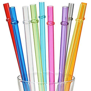 Set of 10 Rainbow Colored Reusable Straws for Birthday Party - Lasercutwraps Shop