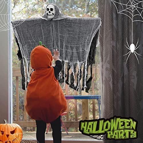 3pcs Hanging Skeleton Halloween Decorations -Hanging Ghost Decorations for Halloween - Lasercutwraps Shop