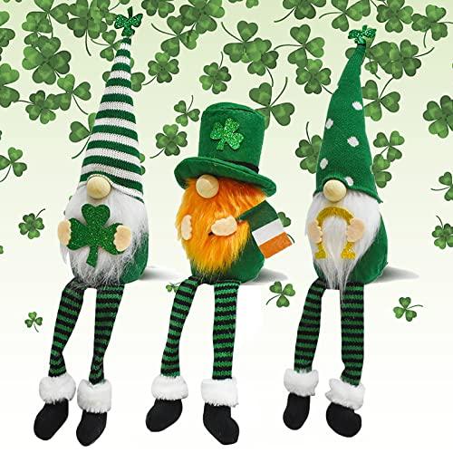 3PCS St Patricks Day Gnome Plush Doll Decoration -Cute St Patricks Day Gifts for Kid - Lasercutwraps Shop