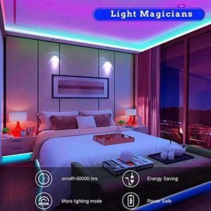 65.6ft Ultra Long RGB 5050 Color Changing LED Light Strips Kit for Christmas Home Decorations - Lasercutwraps Shop