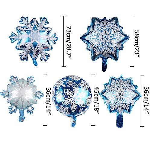 20PCS Snowflake Foil Balloons Winter Wonderland Party Decorations - Lasercutwraps Shop