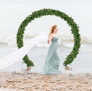 12 Strands Artificial Ivy Leaf Plants Vine Hanging Garland Fake Foliage Flowers Home Kitchen Garden Office Wedding Wall Decor, 84 Feet, Green - Lasercutwraps Shop