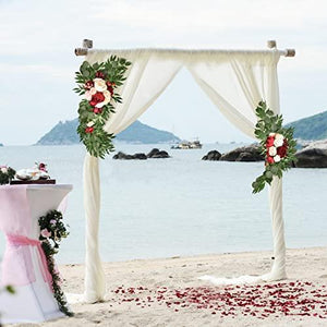 Artificial Wedding Arch Flowers, Eucalyptus Leaves Large Rose&Peony Floral Swags - Lasercutwraps Shop