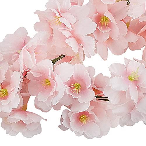 4pcs Artificial Cherry Blossom Flower Vines Hanging Silk Flowers Garland for Wedding Party Home Decor Japanese Kawaii Decor - Lasercutwraps Shop