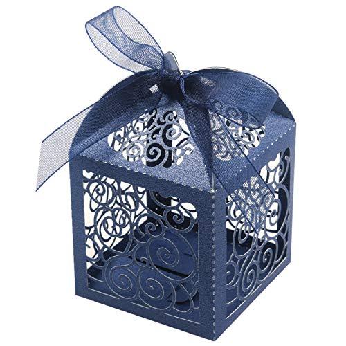 100 Pack Wedding Favor Boxes Laser Cut boxes Party Favor Box Small Gift Boxes - Lasercutwraps Shop