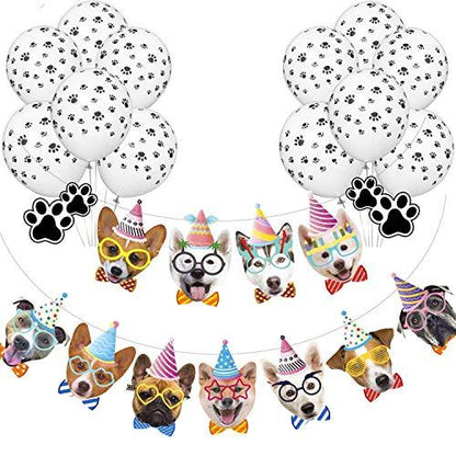 33PCS Dog Banner balloons for Dog Themed Party Decorations for Dog Puppy Birthday Party Favors - Lasercutwraps Shop