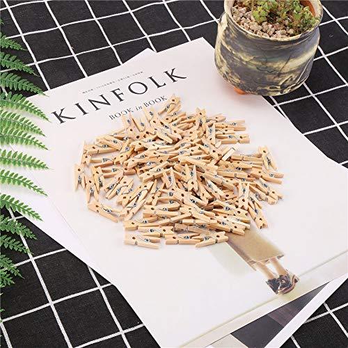 120 Pcs Mini Wood Clothespins,1 Inch Small Craft Wooden Clips with Jute Twine for Photo Wall and DIY Craft. - Lasercutwraps Shop
