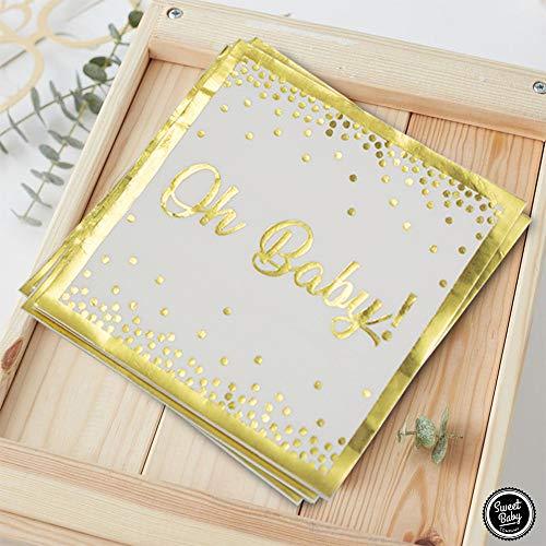 Gold Baby Shower Tableware Set for Boy or Girl Party Decorations - Lasercutwraps Shop