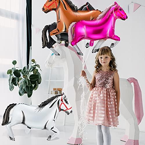 6 Pieces 33 Inches Horse Balloon Horse Themed Foil Balloon for Birthday Baby Shower - Lasercutwraps Shop