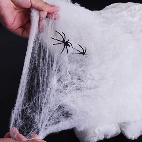 900 sqft Spider Webs Halloween Decorations Bonus with 30 Fake Spiders, Super Stretch Cobwebs for Halloween Indoor and Outdoor Party Supplies - Lasercutwraps Shop