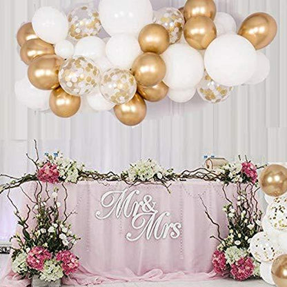 124Pcs White Gold Latex Balloon Arch Garland for Baby Shower Wedding Birthday - Lasercutwraps Shop