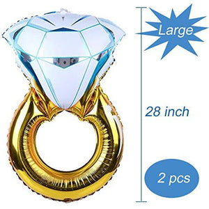 Bachelorette Party Decorations Engagement Party Decorations, Diamond Ring Balloon, 2 pieces - Lasercutwraps Shop