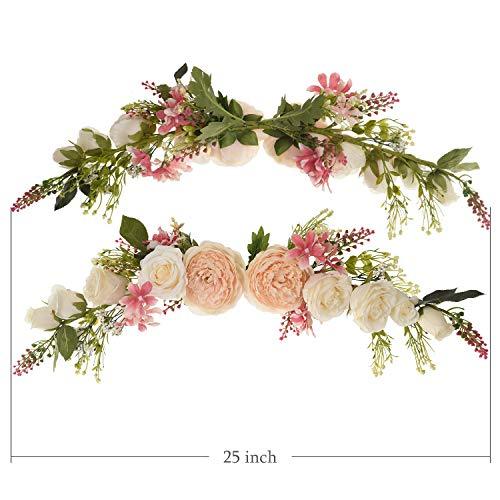 Artificial Peony Flower Swag, 25" Decorative Swag for Wedding Arch Deocrations - Lasercutwraps Shop