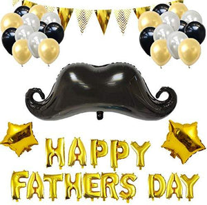 Happy Father's Day Balloon Set Decoration for Father's Day Party (Moustache) - Lasercutwraps Shop