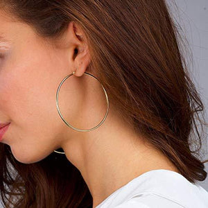 Small Gold Hoop Earrings for Women, 14K Gold Plated 925 Sterling Silver Post Hypoallergenic Chunky Mini Hoops Earrings - Lasercutwraps Shop