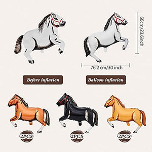 8 Pieces 30 Inches Horse Balloon Horse-Shaped Balloons Aluminum Foil Horse Balloon Horse Themed Party Balloons for Baby Shower - Lasercutwraps Shop