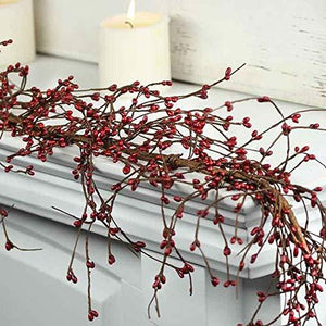 59 Feet Red Pip Berry Garland for Christmas Indoor Outdoor Decorations - Lasercutwraps Shop