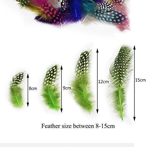 120pcs 3-6 Inches Colorful Spotted Feathers for DIY Craft, Jewelry and Clothing Decoration, 10 Colors - Lasercutwraps Shop