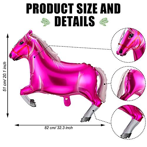 6 Pieces 33 Inches Horse Balloon Horse Themed Foil Balloon for Birthday Baby Shower - Lasercutwraps Shop