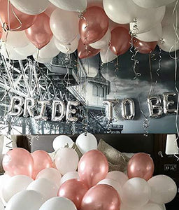 BRIDE TO BE Letter Balloons, Bachelorette Party decorations, Silver, 16 Inch - Lasercutwraps Shop
