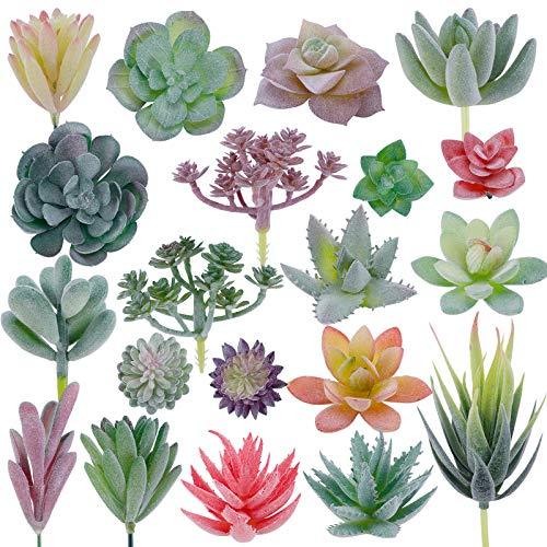 20pcs Artificial Flocked Succulent Mini Premium Fake Succulents Plants for DIY Crafting Home Floral Garden Arrangement Office Decor (Unpotted) - Lasercutwraps Shop