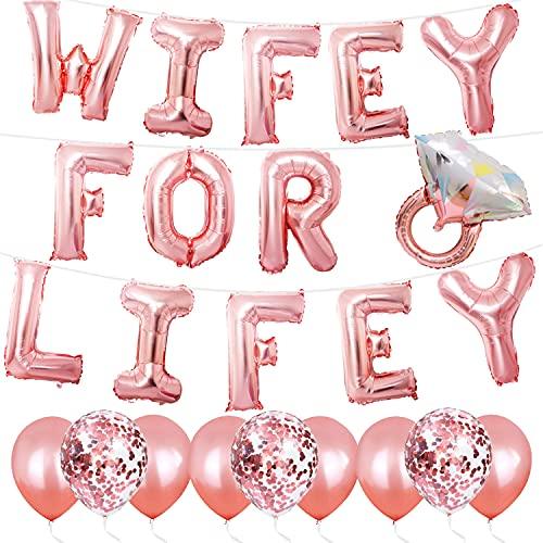 Rose Gold Bridal Shower Balloons Bachelorette Party Decorations Engagement Party Decorations - Lasercutwraps Shop