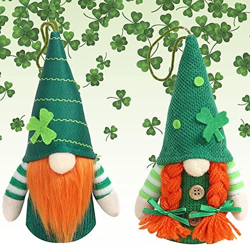 2PCS St Patricks Day Gnome LED Light Up Plush Doll Decoration-Gnomes Decorations for Shelve - Lasercutwraps Shop