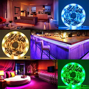 65.6ft Ultra Long RGB 5050 Color Changing LED Light Strips Kit for Christmas Home Decorations - Lasercutwraps Shop