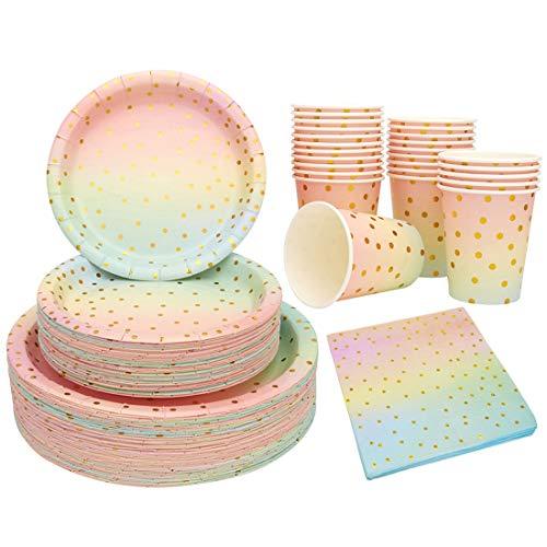 Ombre Party Supplies-Disposable Tableware for Birthday Party, Wedding Decorations - Lasercutwraps Shop