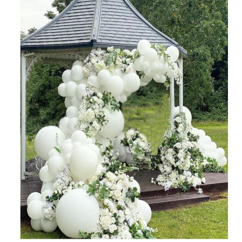 White Balloon Arch Garland Kit, 136 Pieces White Latex Balloons for Wedding Baby Shower Birthday - Lasercutwraps Shop