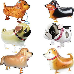 Walking Animal Balloons Pet Dog balloons - 6pcs Puppy Dogs Birthday Party Supplies Kids Balloons Animal Theme Birthday Party Decorations - Lasercutwraps Shop