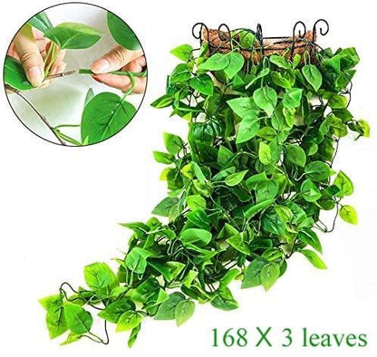 3pcs Artificial Hanging Plants, 3.6ft Fake Hanging Plant, Fake Ivy Vine for Wall - Lasercutwraps Shop