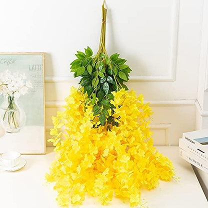 Artificial Wisteria Vine Hanging Garland Silk Long Hanging Bush Flowers String Wedding Birthday Home Party Decorations - Lasercutwraps Shop