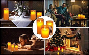 Flickering Flameless Candles Battery Operated Candles Imitation glass Candles with Remote - Lasercutwraps Shop