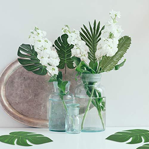 60 Pieces 6 Kinds Jungle Leaves with Stem Faux Monstera Leaves - Lasercutwraps Shop