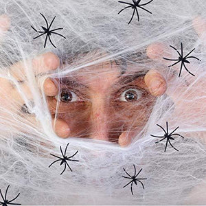 900 sqft Spider Webs Halloween Decorations Bonus with 30 Fake Spiders, Super Stretch Cobwebs for Halloween Indoor and Outdoor Party Supplies - Lasercutwraps Shop