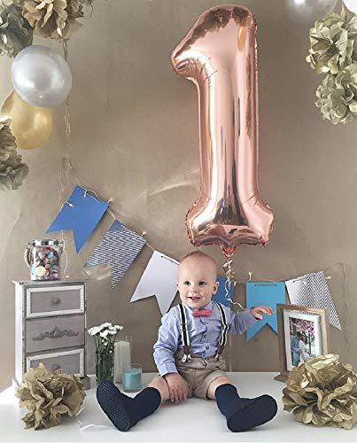 Rose Gold Number 1 Balloon, 40 Inch - Lasercutwraps Shop