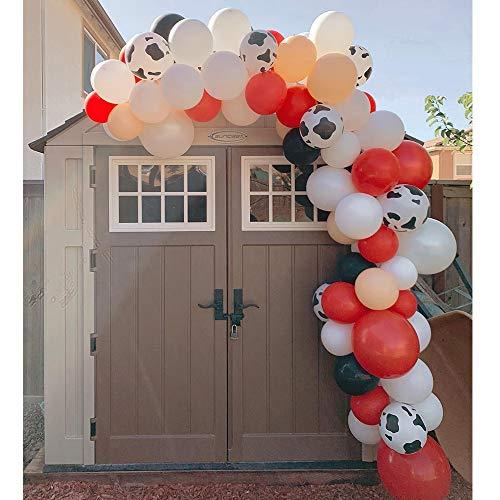 105pcs Cow Printed Balloon Garland Arch Kit for Farm Birthday Party Decorations - Lasercutwraps Shop
