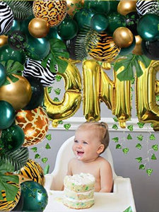 Jungle Safari Tropical Theme Sage Green Balloons Baby Shower Party Supplies Decorations - Lasercutwraps Shop