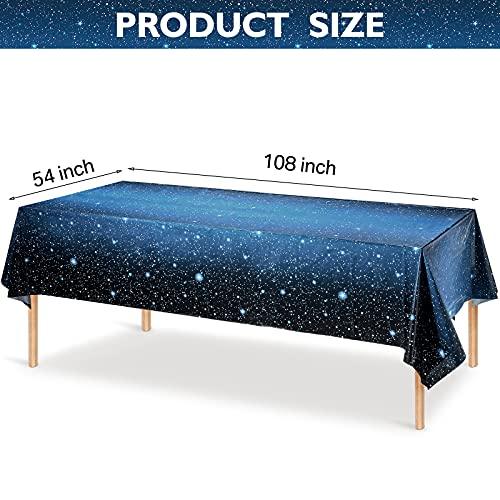 3pcs Space Tablecloth Starry Night Tablecloth for Birthday Party Decorations - Lasercutwraps Shop