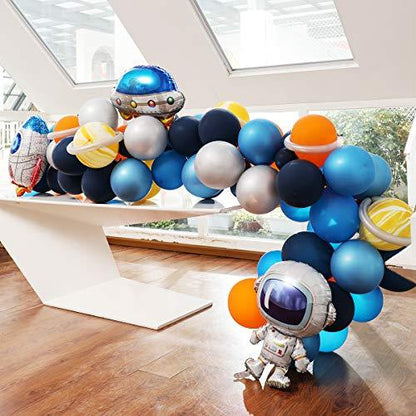 Outer Space Balloon Garland Kit, 86Pcs Universe Space Planets Party Balloon Garland Kit - Lasercutwraps Shop